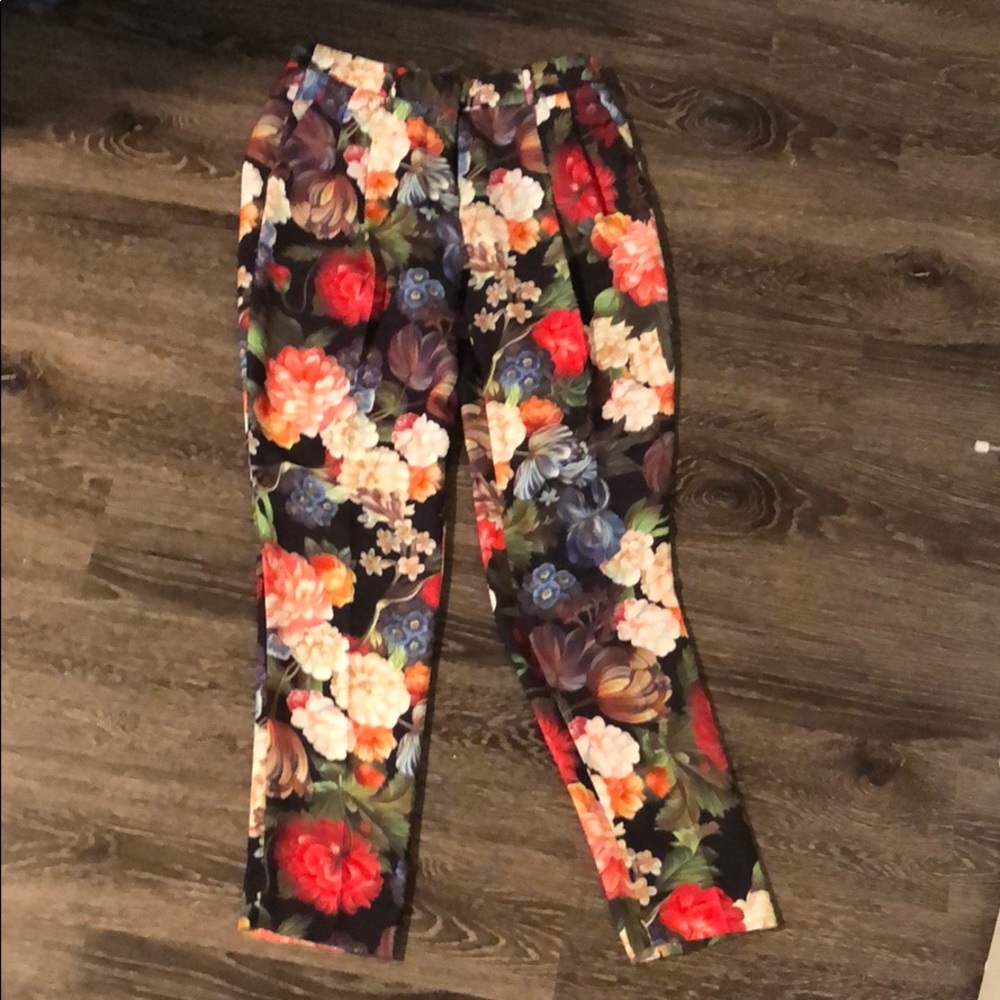 J crew collection floral pants